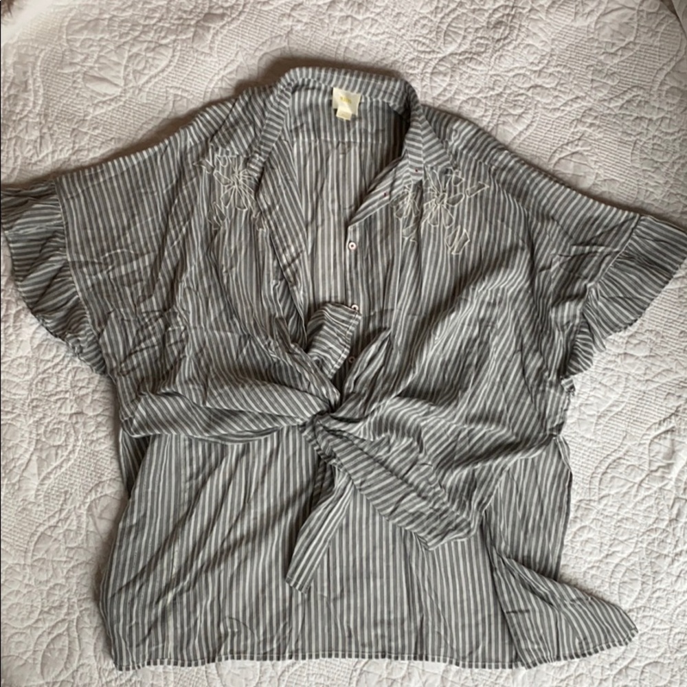 Anthropology MAEVE button up top M/L